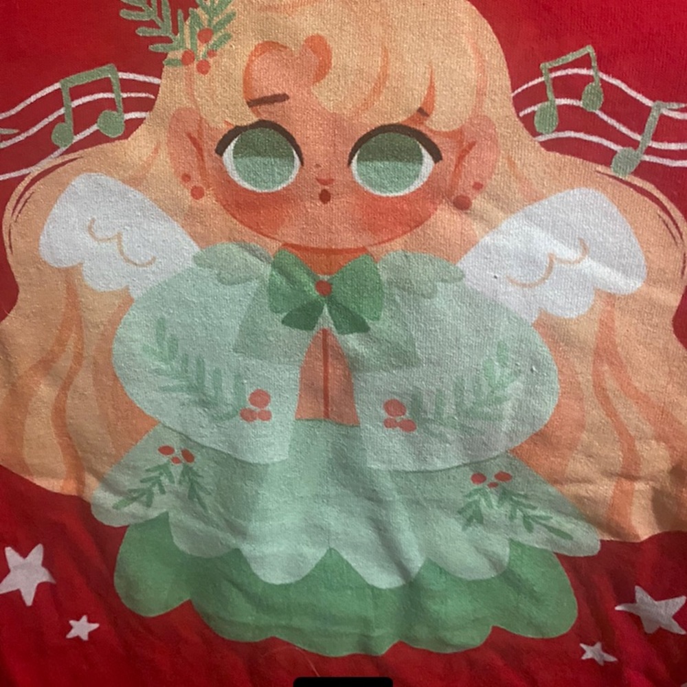 Christmas Angel tee with Green and White Design